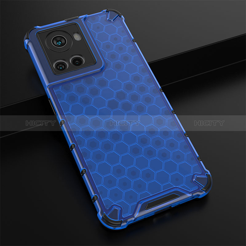 Carcasa Bumper Funda Silicona Transparente 360 Grados AM3 para OnePlus 10R 5G Azul