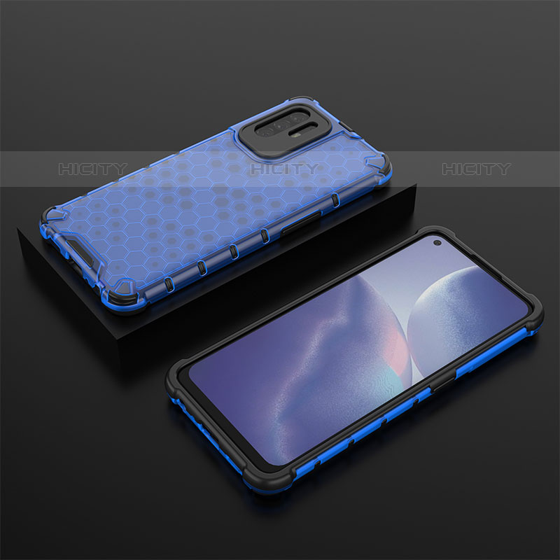 Carcasa Bumper Funda Silicona Transparente 360 Grados AM3 para Oppo A95 5G Azul