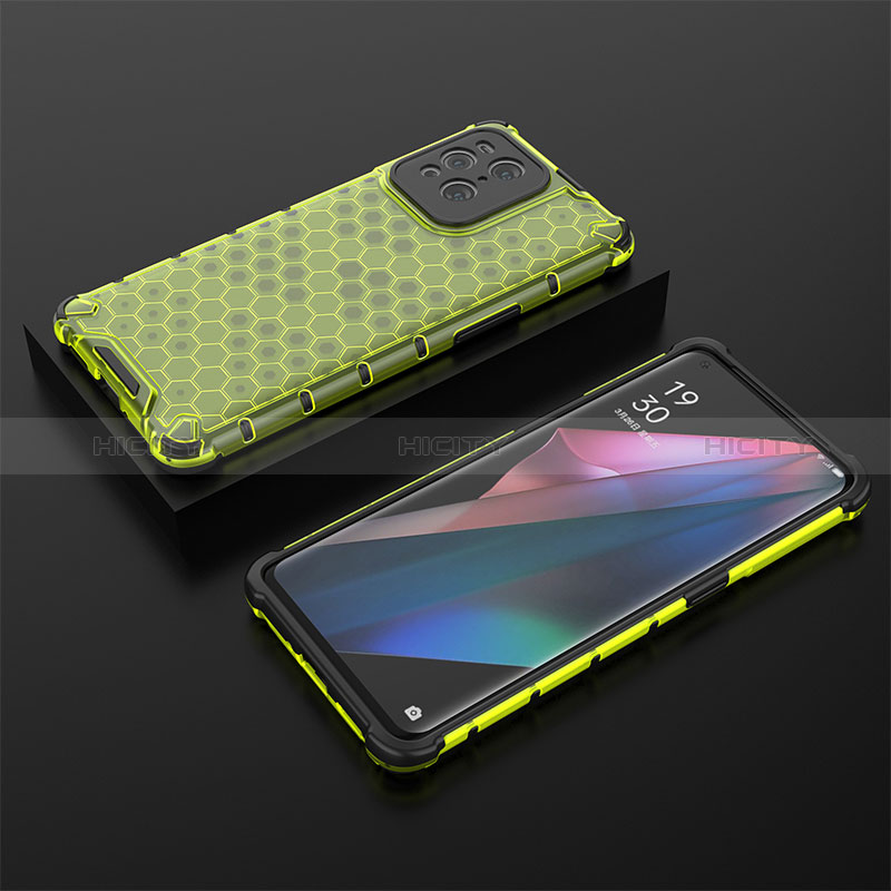 Carcasa Bumper Funda Silicona Transparente 360 Grados AM3 para Oppo Find X3 5G Verde