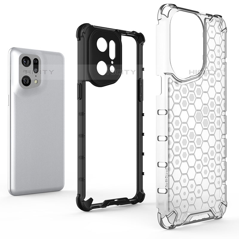 Carcasa Bumper Funda Silicona Transparente 360 Grados AM3 para Oppo Find X5 Pro 5G