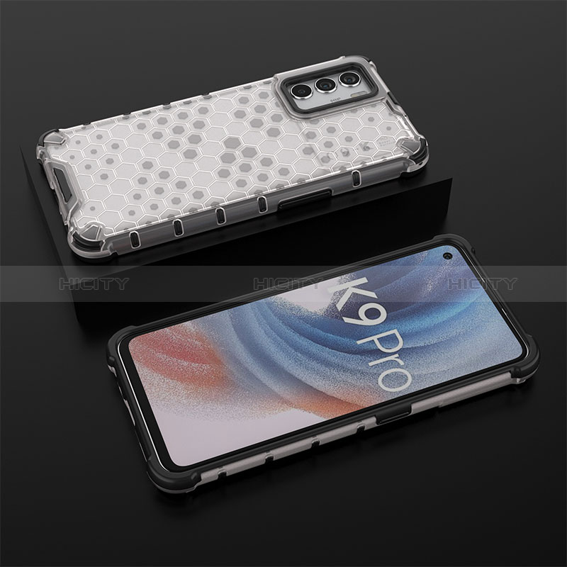 Carcasa Bumper Funda Silicona Transparente 360 Grados AM3 para Oppo K9 Pro 5G Blanco