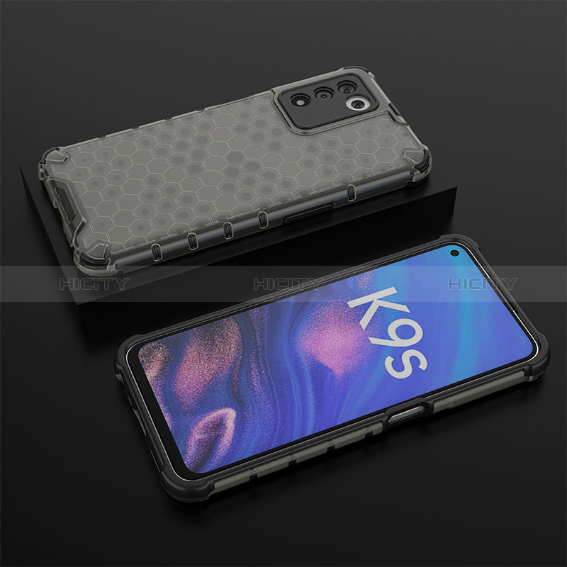 Carcasa Bumper Funda Silicona Transparente 360 Grados AM3 para Oppo K9S 5G Negro