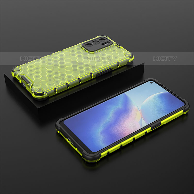 Carcasa Bumper Funda Silicona Transparente 360 Grados AM3 para Oppo Reno6 5G Verde