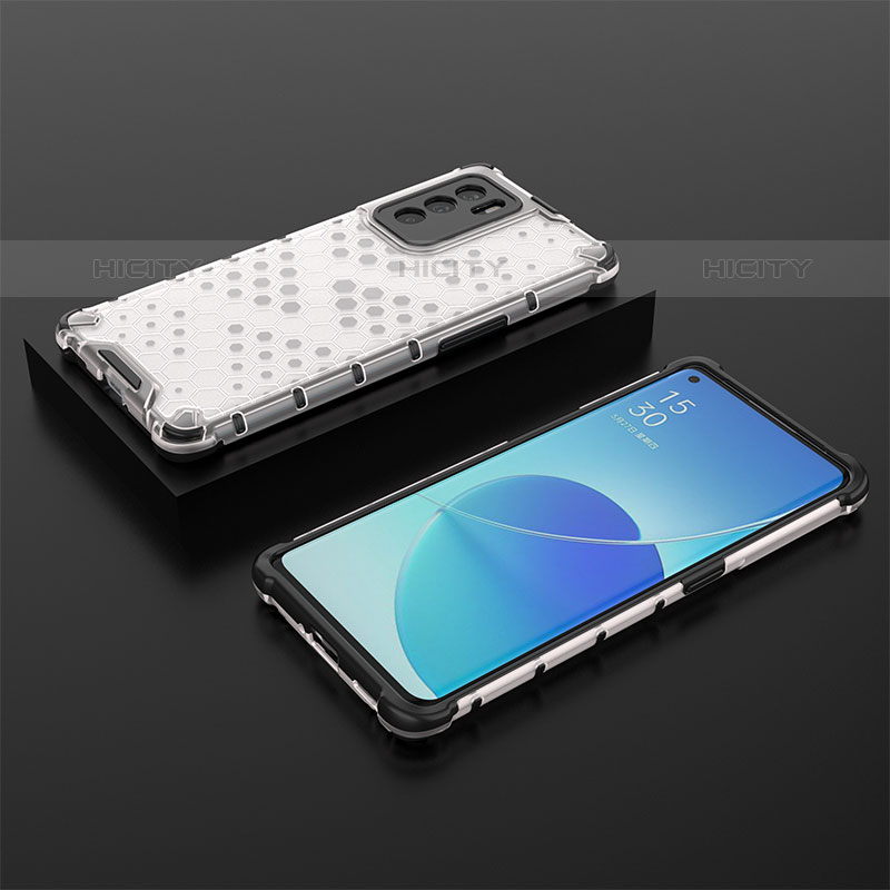 Carcasa Bumper Funda Silicona Transparente 360 Grados AM3 para Oppo Reno6 Pro 5G India