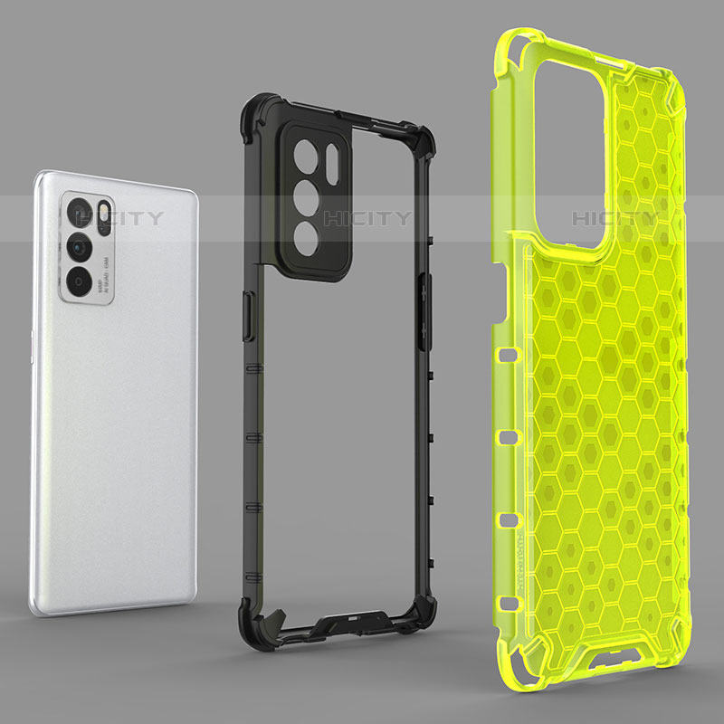 Carcasa Bumper Funda Silicona Transparente 360 Grados AM3 para Oppo Reno6 Pro 5G India