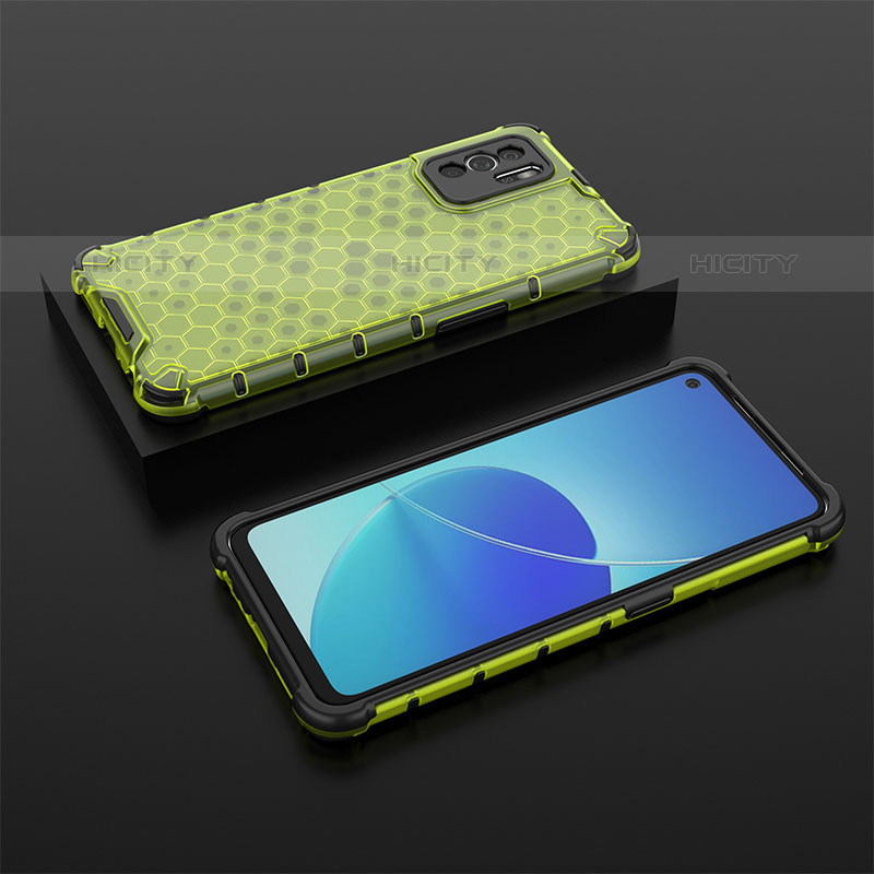 Carcasa Bumper Funda Silicona Transparente 360 Grados AM3 para Oppo Reno6 Z 5G Verde