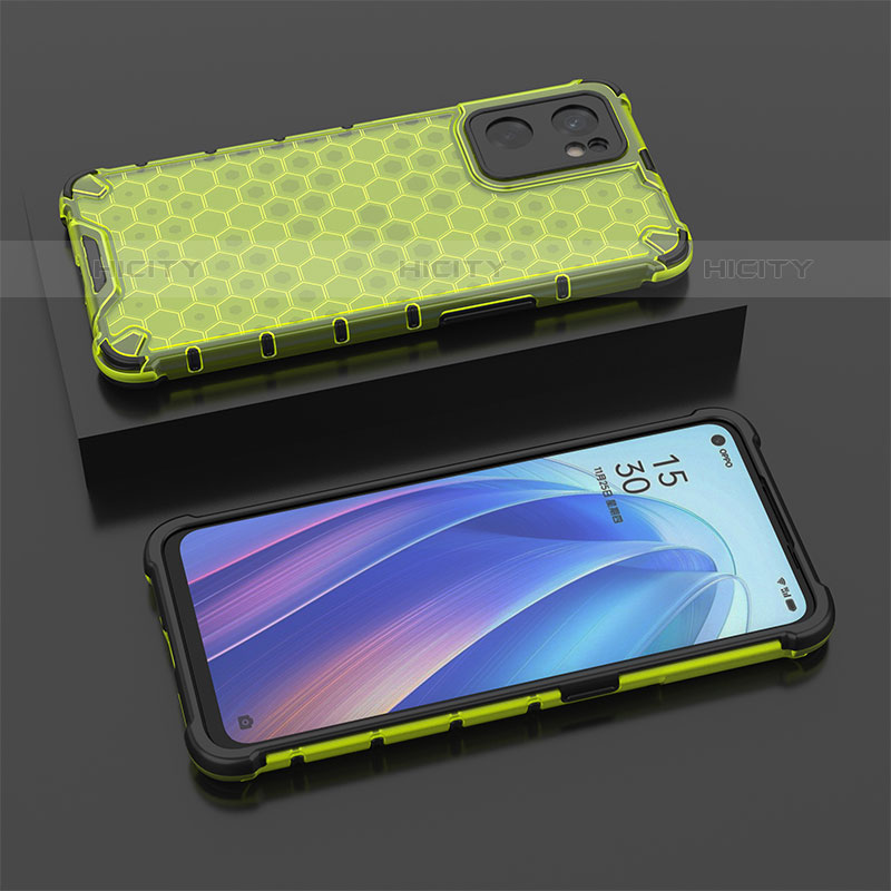 Carcasa Bumper Funda Silicona Transparente 360 Grados AM3 para Oppo Reno7 SE 5G Verde