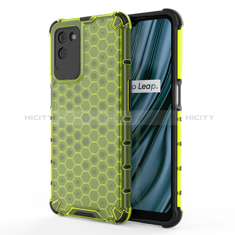 Carcasa Bumper Funda Silicona Transparente 360 Grados AM3 para Realme V11 5G Verde