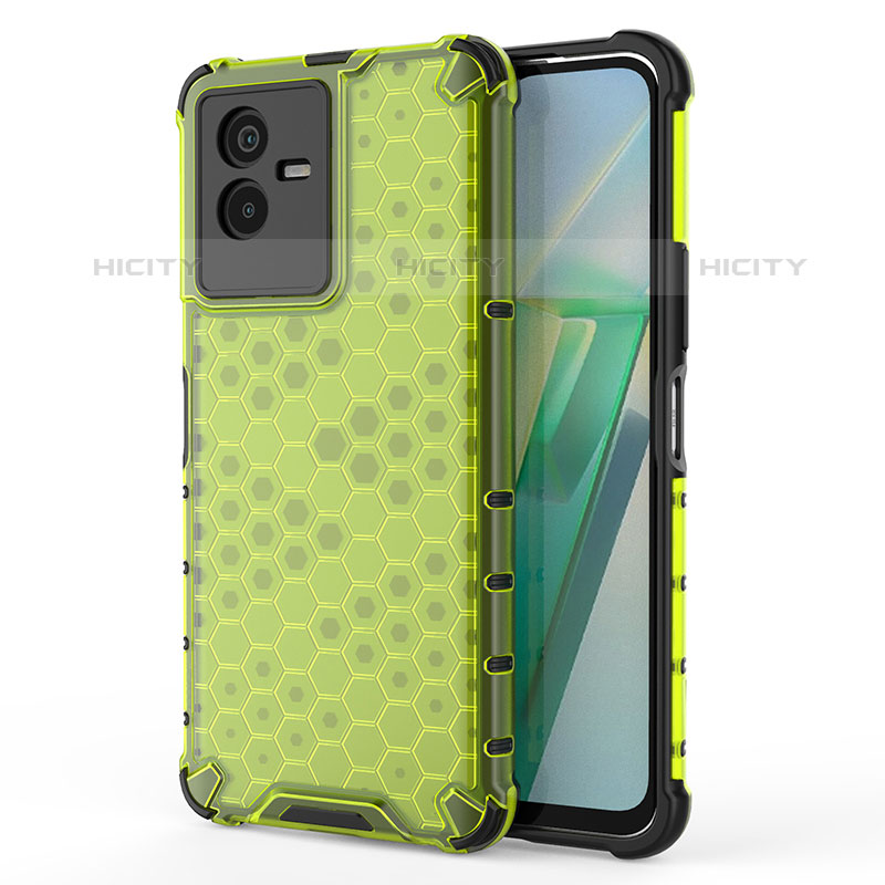 Carcasa Bumper Funda Silicona Transparente 360 Grados AM3 para Vivo iQOO Z6x Verde