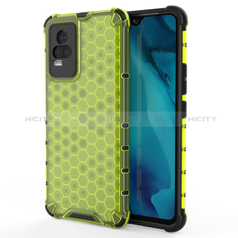 Carcasa Bumper Funda Silicona Transparente 360 Grados AM3 para Vivo V21e 4G Verde