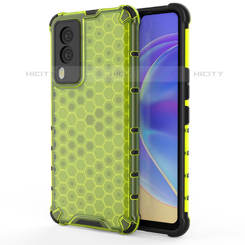 Carcasa Bumper Funda Silicona Transparente 360 Grados AM3 para Vivo V21e 5G Verde