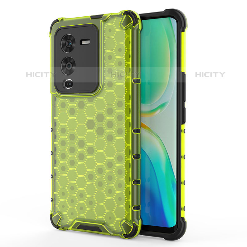 Carcasa Bumper Funda Silicona Transparente 360 Grados AM3 para Vivo V25 Pro 5G Verde