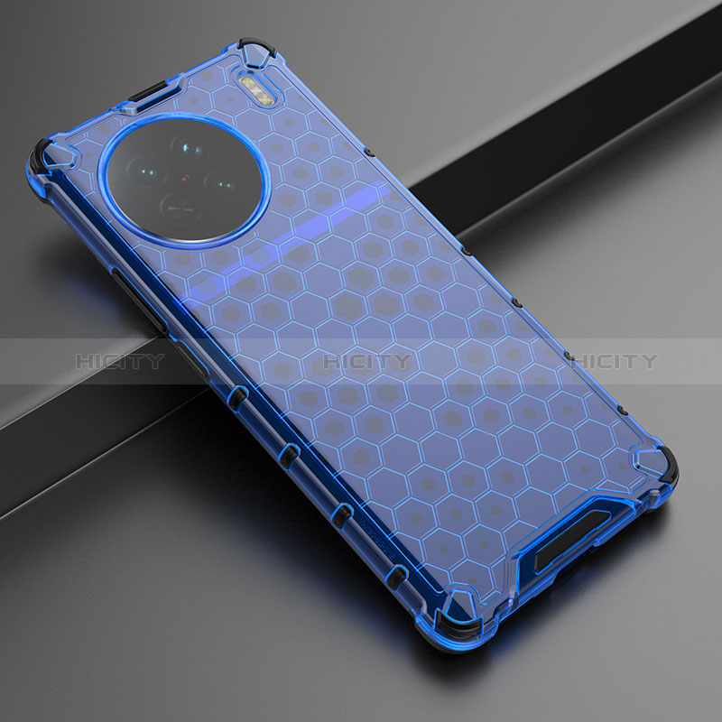 Carcasa Bumper Funda Silicona Transparente 360 Grados AM3 para Vivo X90 5G Azul