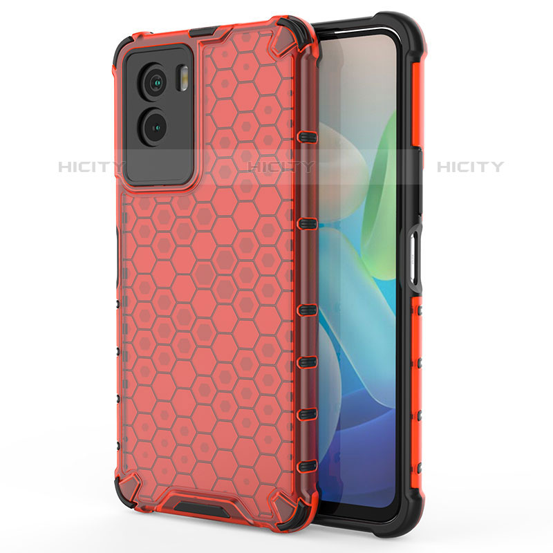 Carcasa Bumper Funda Silicona Transparente 360 Grados AM3 para Vivo Y55s (2021) Rojo