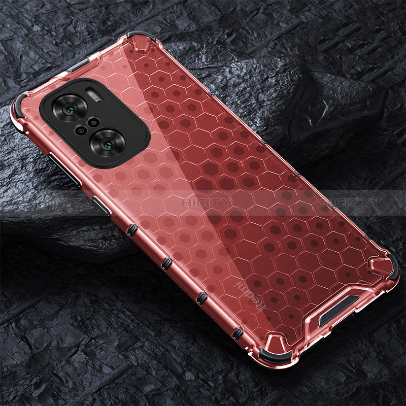 Carcasa Bumper Funda Silicona Transparente 360 Grados AM3 para Xiaomi Mi 11i 5G Rojo