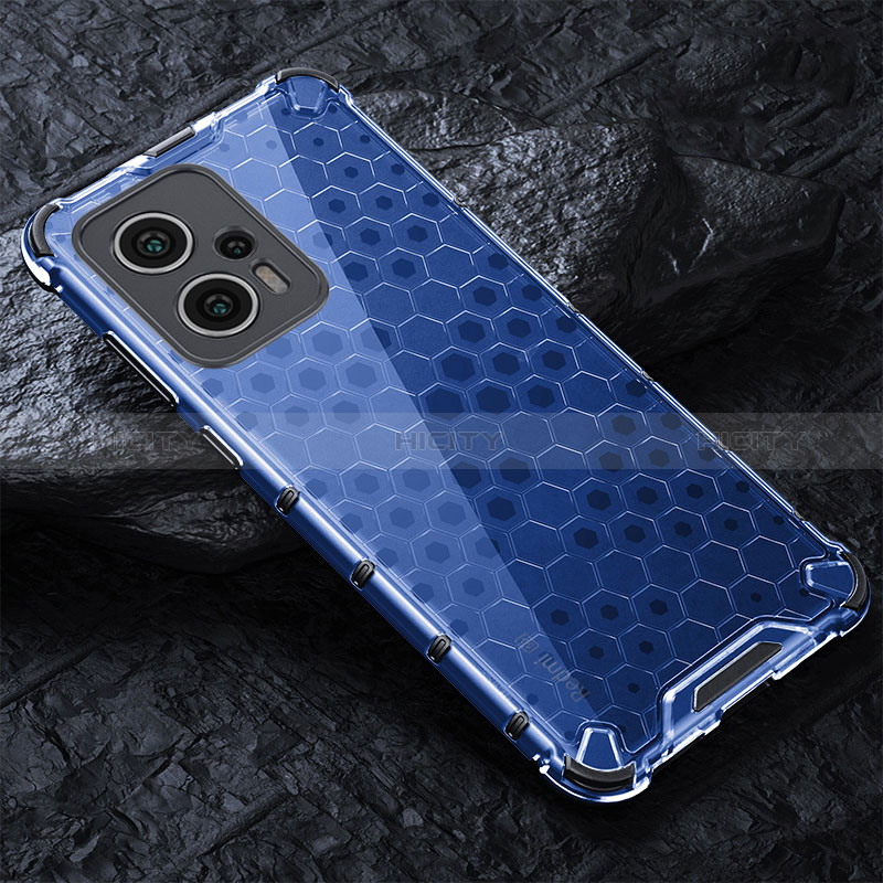 Carcasa Bumper Funda Silicona Transparente 360 Grados AM3 para Xiaomi Poco X4 GT 5G Azul
