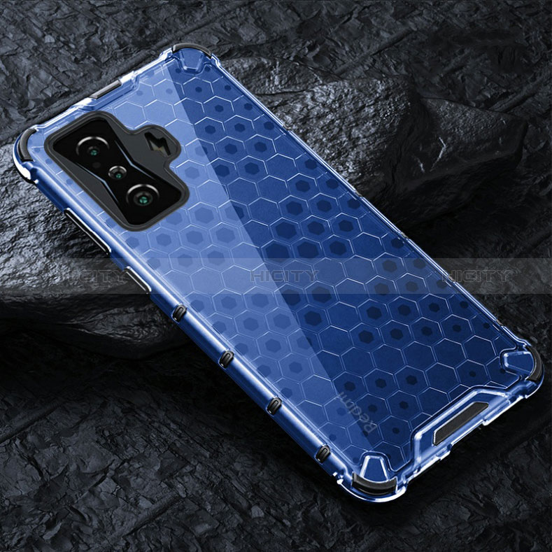 Carcasa Bumper Funda Silicona Transparente 360 Grados AM3 para Xiaomi Redmi K50 Gaming 5G Azul