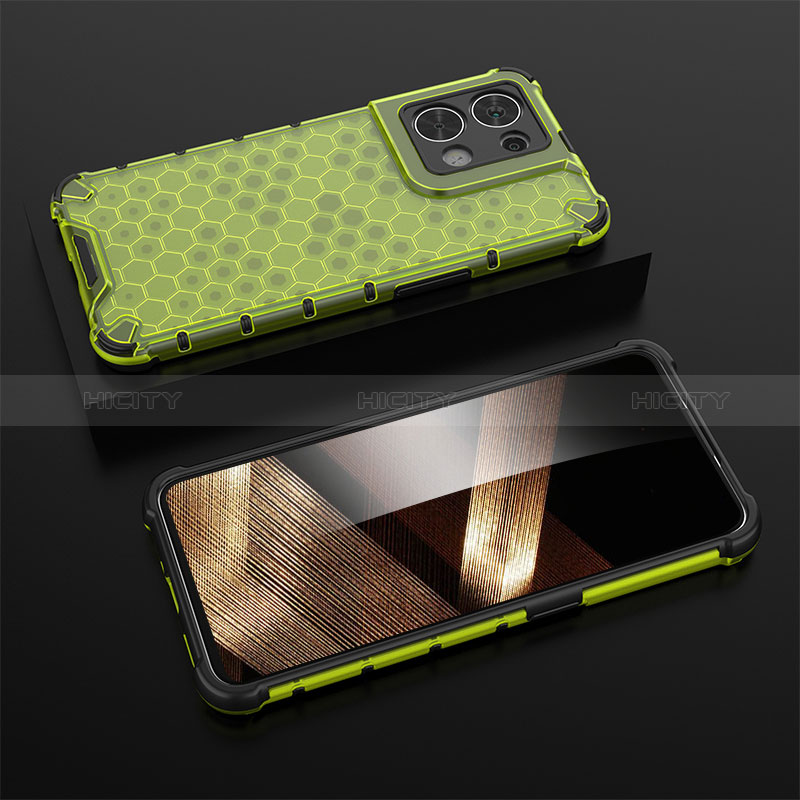 Carcasa Bumper Funda Silicona Transparente 360 Grados AM3 para Xiaomi Redmi Note 13 5G Verde