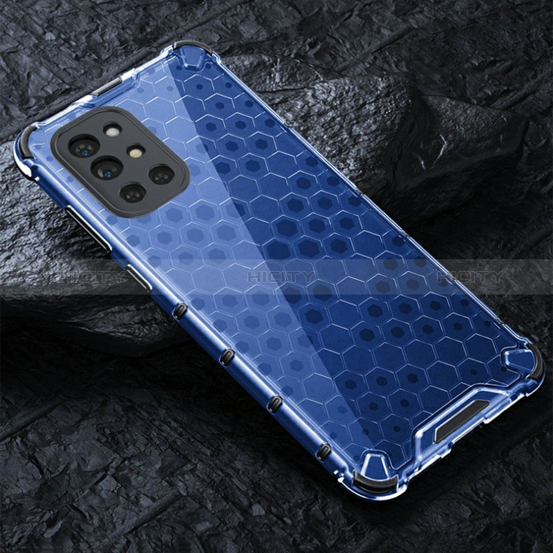 Carcasa Bumper Funda Silicona Transparente 360 Grados AM4 para OnePlus 9R 5G Azul