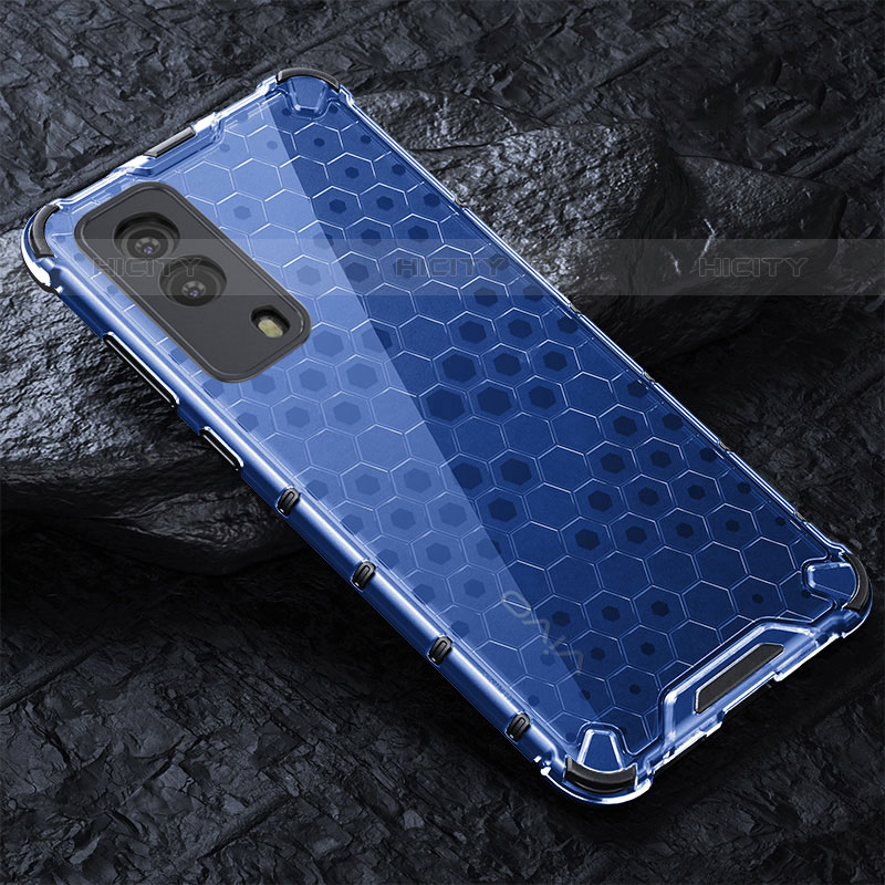 Carcasa Bumper Funda Silicona Transparente 360 Grados AM4 para Vivo V21e 5G Azul