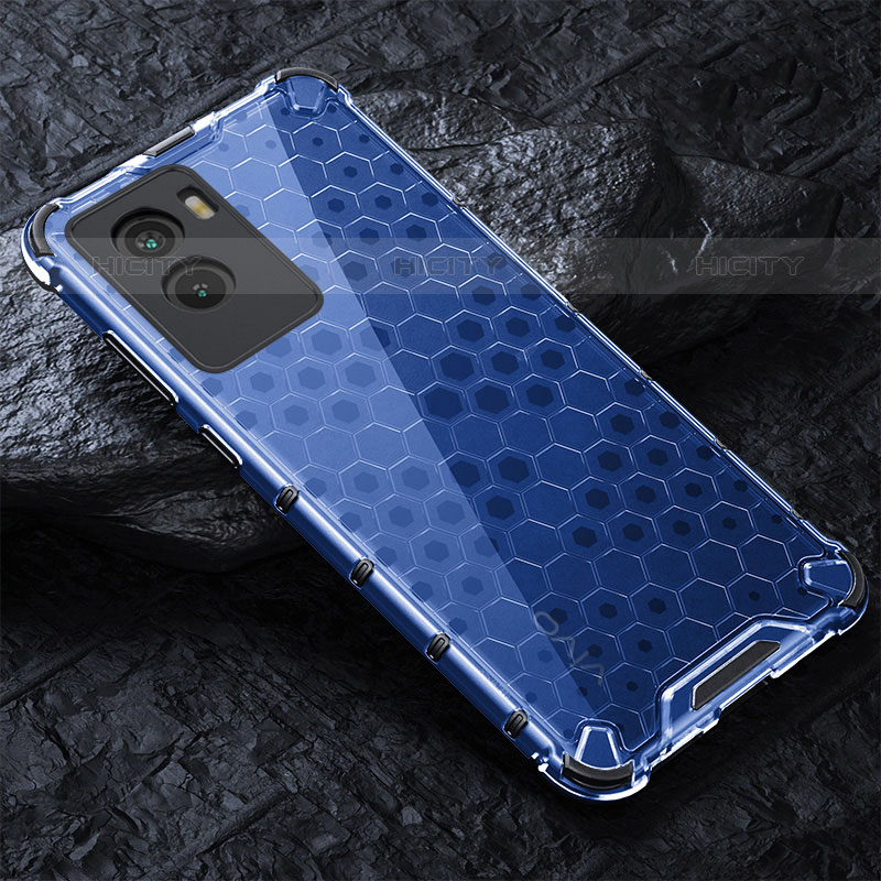 Carcasa Bumper Funda Silicona Transparente 360 Grados AM4 para Vivo Y55s (2021) Azul