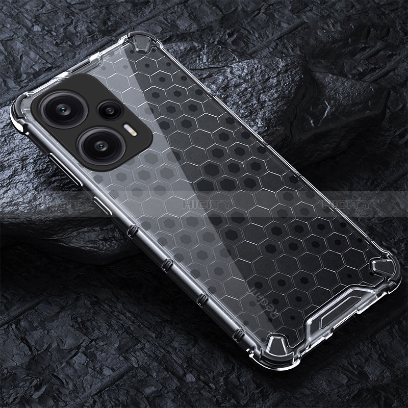 Carcasa Bumper Funda Silicona Transparente 360 Grados AM4 para Xiaomi Poco F5 5G Gris