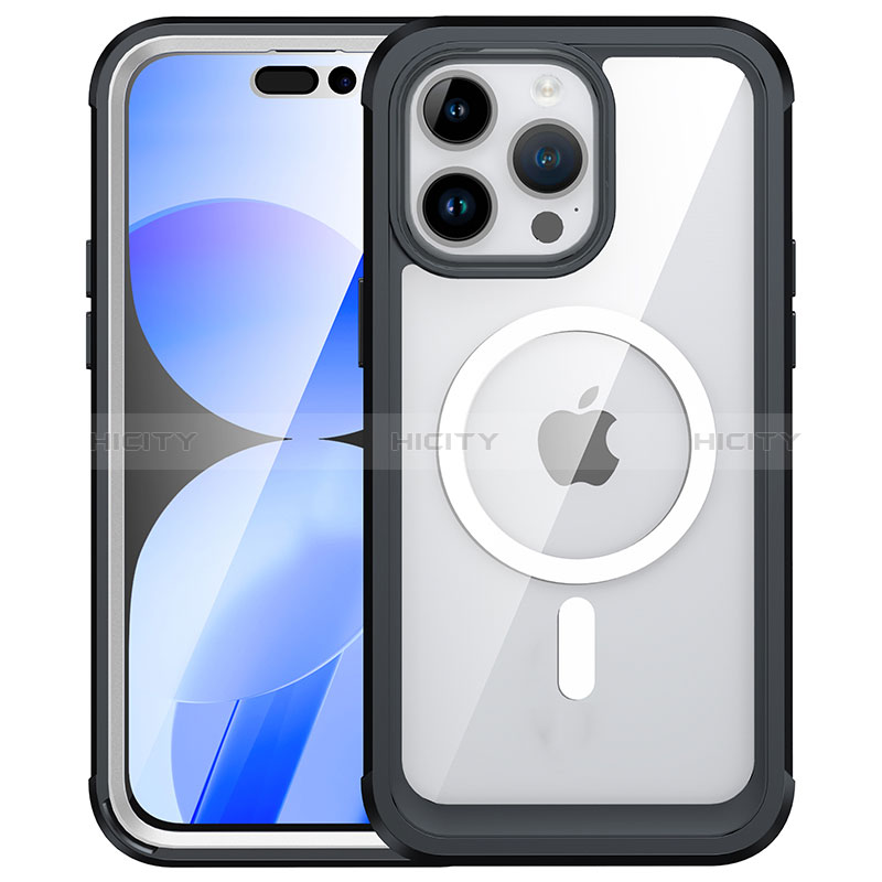 Carcasa Bumper Funda Silicona Transparente 360 Grados con Mag-Safe Magnetic AC1 para Apple iPhone 15 Pro Max