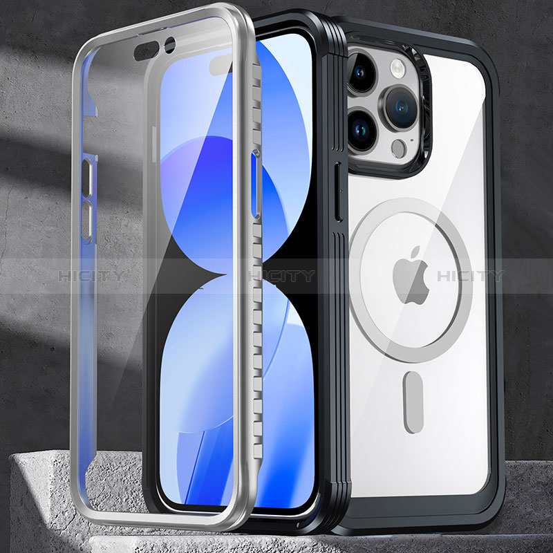 Carcasa Bumper Funda Silicona Transparente 360 Grados con Mag-Safe Magnetic AC1 para Apple iPhone 16 Pro