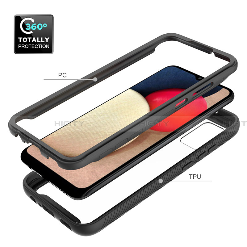 Carcasa Bumper Funda Silicona Transparente 360 Grados JX1 para Samsung Galaxy F02S SM-E025F