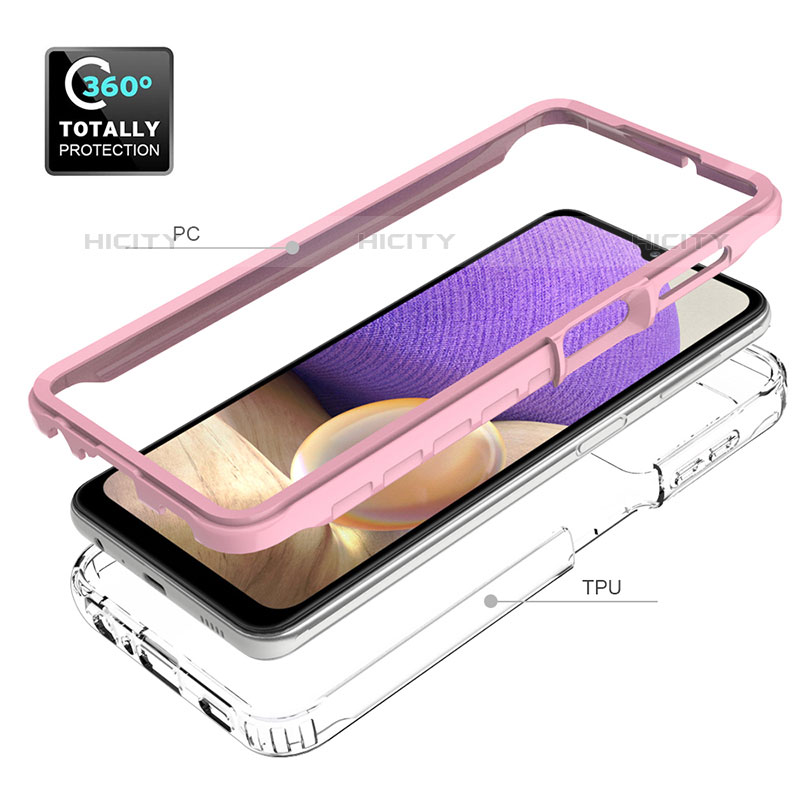 Carcasa Bumper Funda Silicona Transparente 360 Grados JX1 para Samsung Galaxy M32 5G