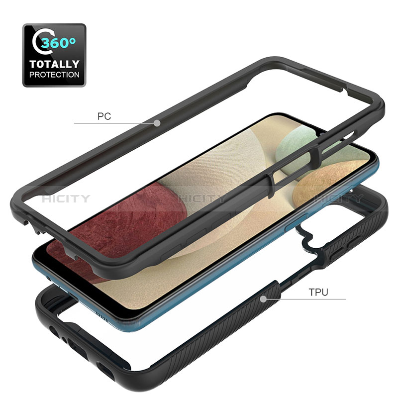 Carcasa Bumper Funda Silicona Transparente 360 Grados JX2 para Samsung Galaxy A12