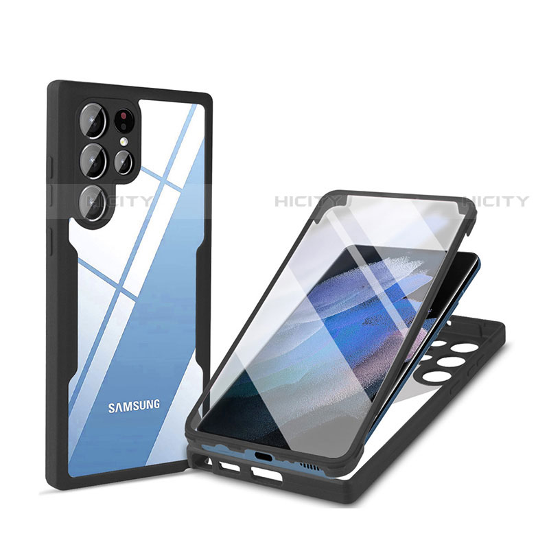 Carcasa Bumper Funda Silicona Transparente 360 Grados M01 para Samsung Galaxy S22 Ultra 5G