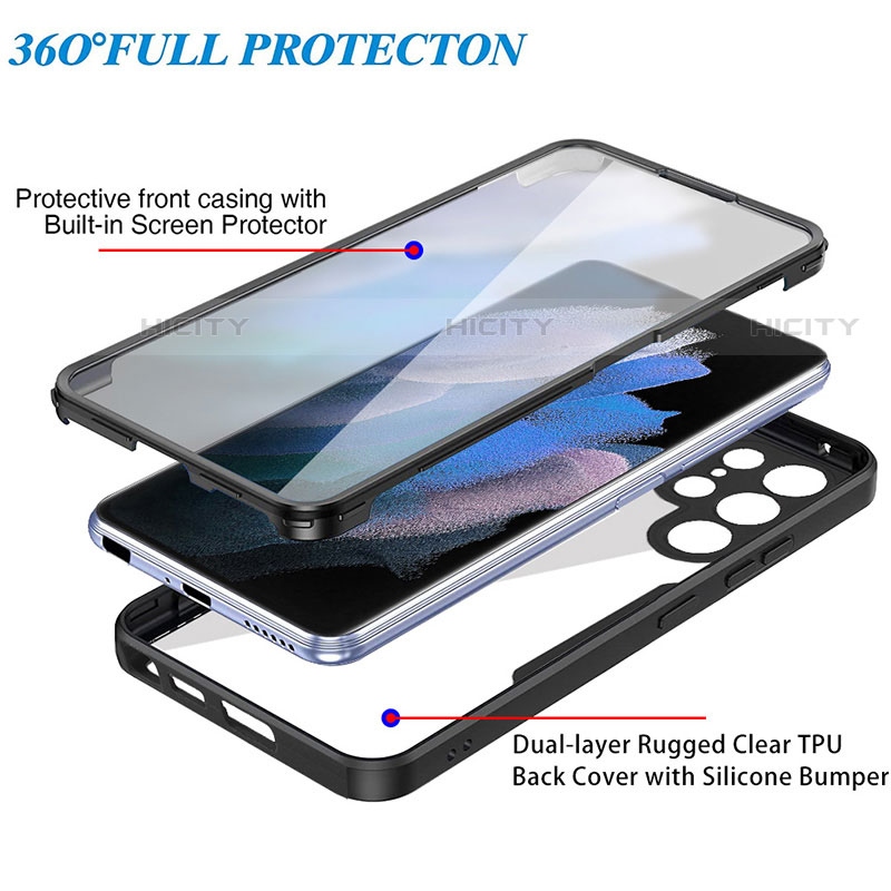 Carcasa Bumper Funda Silicona Transparente 360 Grados M01 para Samsung Galaxy S23 Ultra 5G