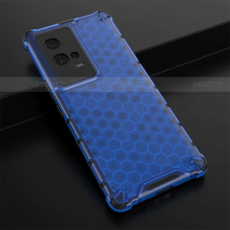 Carcasa Bumper Funda Silicona Transparente 360 Grados M01 para Vivo iQOO 8 Pro 5G Azul