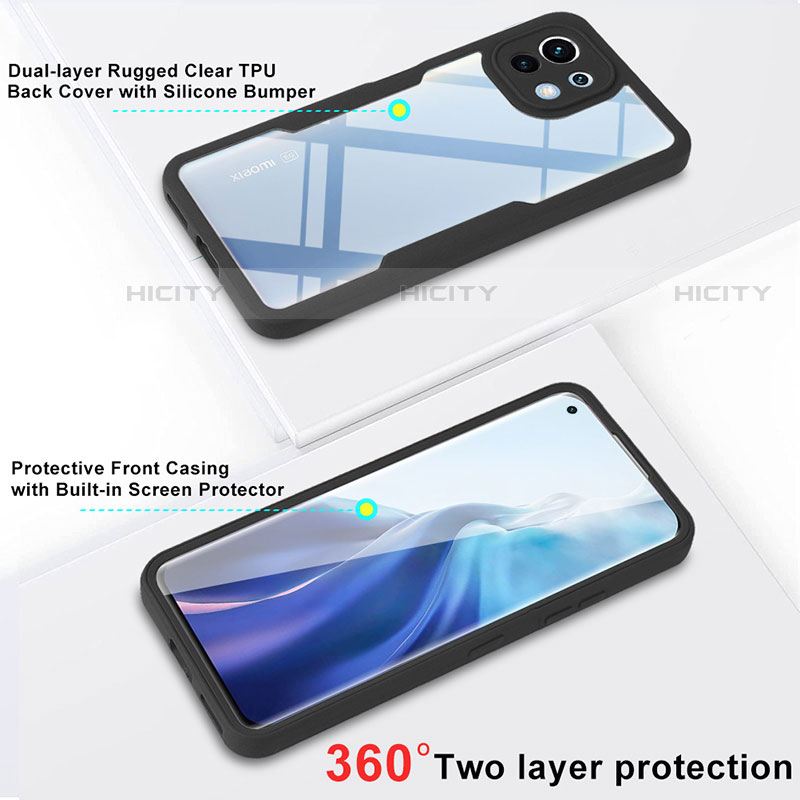 Carcasa Bumper Funda Silicona Transparente 360 Grados M01 para Xiaomi Mi 11 Lite 4G