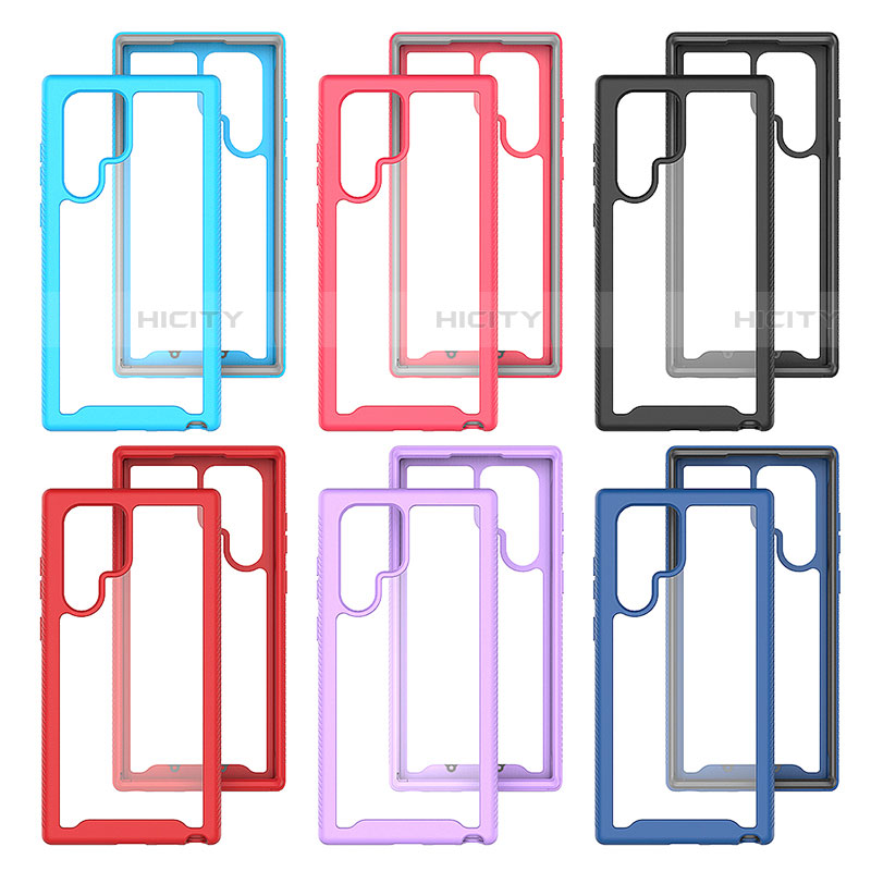 Carcasa Bumper Funda Silicona Transparente 360 Grados M02 para Samsung Galaxy S22 Ultra 5G