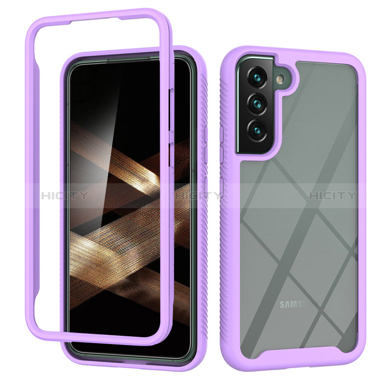 Carcasa Bumper Funda Silicona Transparente 360 Grados M02 para Samsung Galaxy S24 Plus 5G Morado