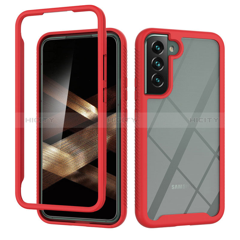 Carcasa Bumper Funda Silicona Transparente 360 Grados M02 para Samsung Galaxy S24 Plus 5G Rojo