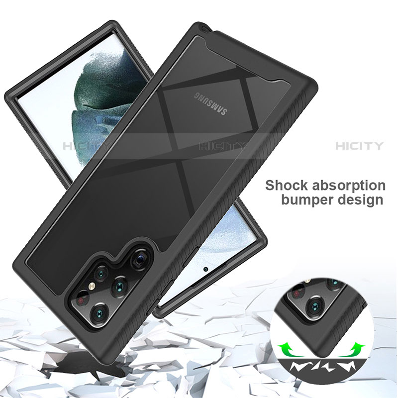 Carcasa Bumper Funda Silicona Transparente 360 Grados M03 para Samsung Galaxy S22 Ultra 5G