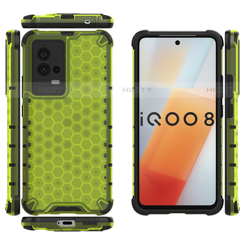 Carcasa Bumper Funda Silicona Transparente 360 Grados M03 para Vivo iQOO 8 5G Verde