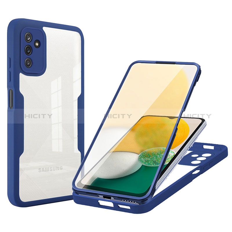 Carcasa Bumper Funda Silicona Transparente 360 Grados MJ1 para Samsung Galaxy A04s Azul