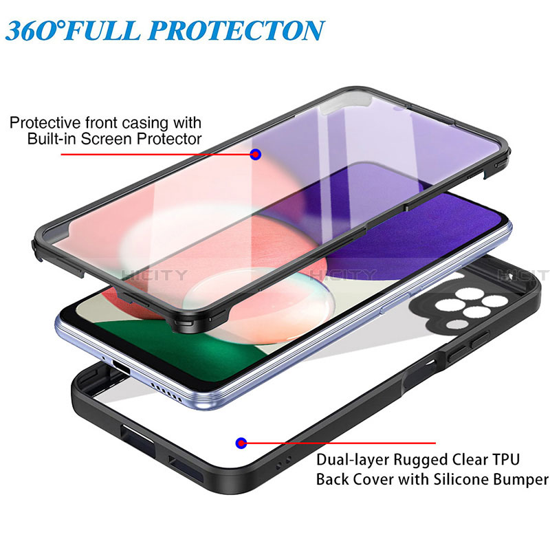 Carcasa Bumper Funda Silicona Transparente 360 Grados MJ1 para Samsung Galaxy A22 4G