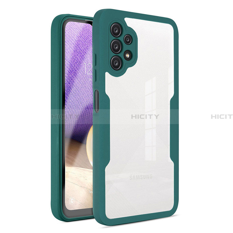 Carcasa Bumper Funda Silicona Transparente 360 Grados MJ1 para Samsung Galaxy A32 4G Verde