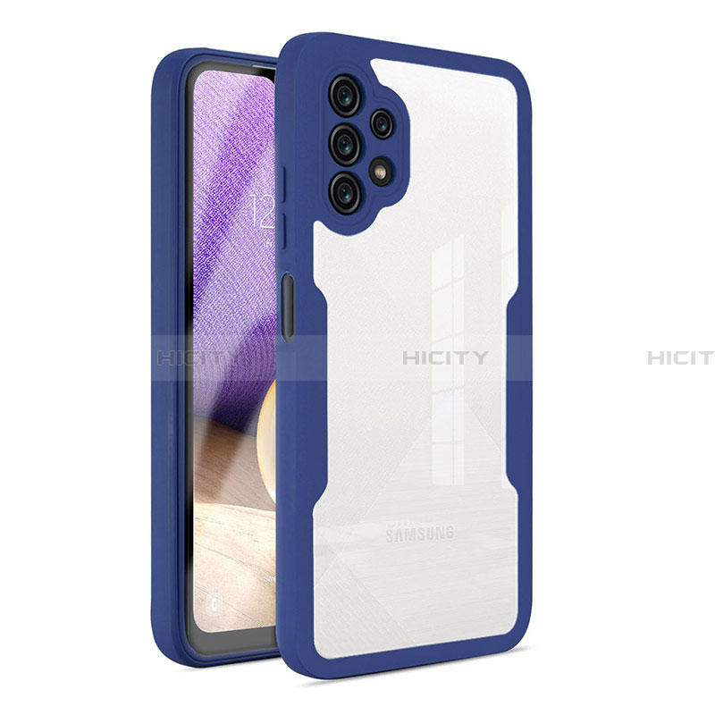 Carcasa Bumper Funda Silicona Transparente 360 Grados MJ1 para Samsung Galaxy A32 5G Azul