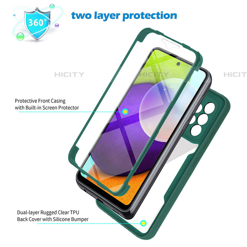 Carcasa Bumper Funda Silicona Transparente 360 Grados MJ1 para Samsung Galaxy A52 5G