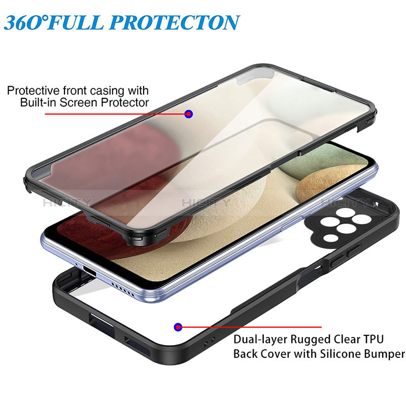 Carcasa Bumper Funda Silicona Transparente 360 Grados MJ1 para Samsung Galaxy F12