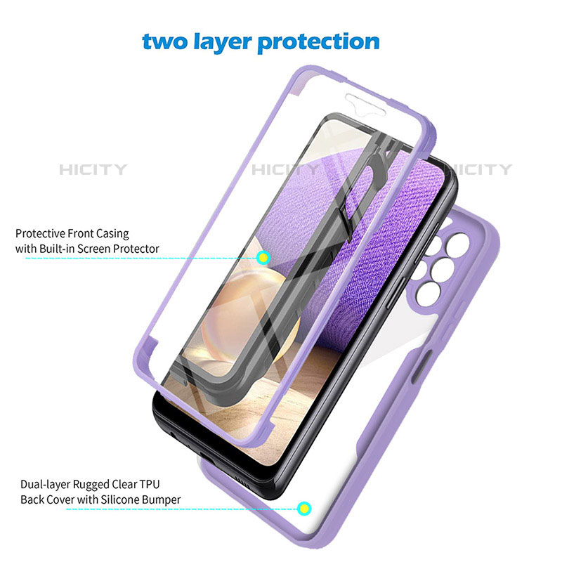 Carcasa Bumper Funda Silicona Transparente 360 Grados MJ1 para Samsung Galaxy M32 5G