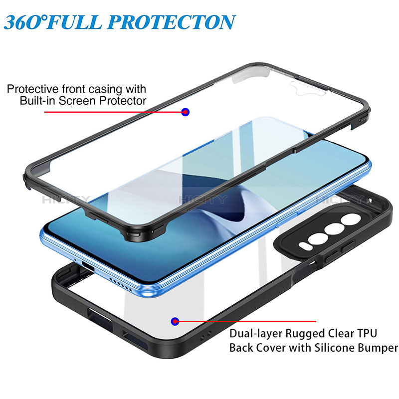 Carcasa Bumper Funda Silicona Transparente 360 Grados MJ1 para Vivo Y12s (2021)