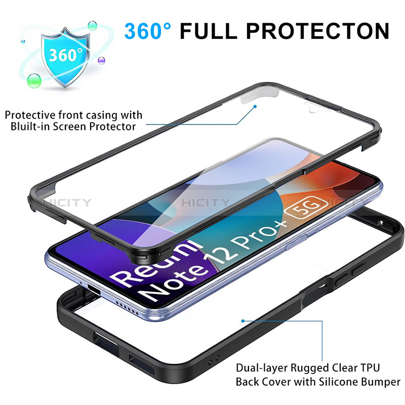 Carcasa Bumper Funda Silicona Transparente 360 Grados MJ1 para Xiaomi Redmi Note 12 Explorer