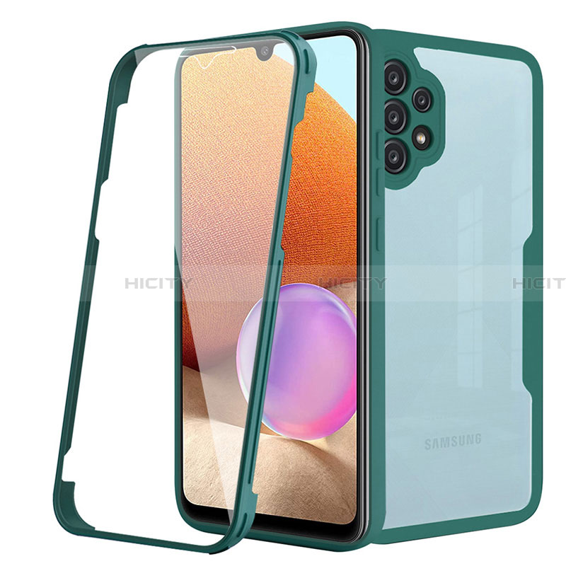 Carcasa Bumper Funda Silicona Transparente 360 Grados MJ2 para Samsung Galaxy A32 4G Verde